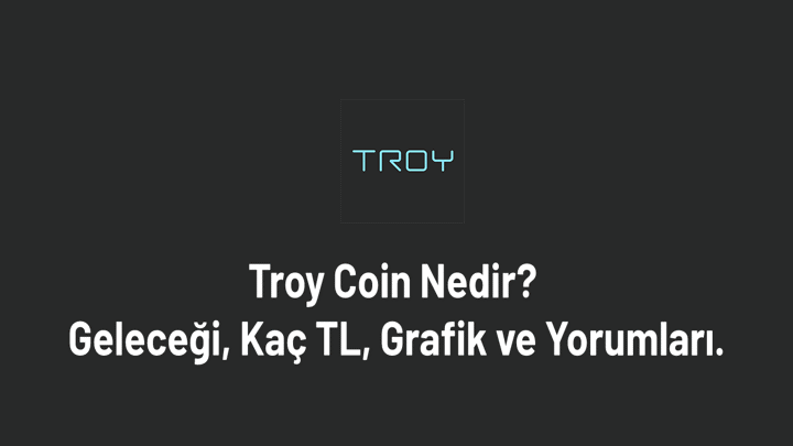 Troy Coin Nedir? Geleceği, Kaç TL, Grafik ve Troy Coin Yorum.